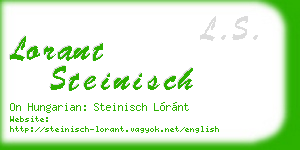 lorant steinisch business card